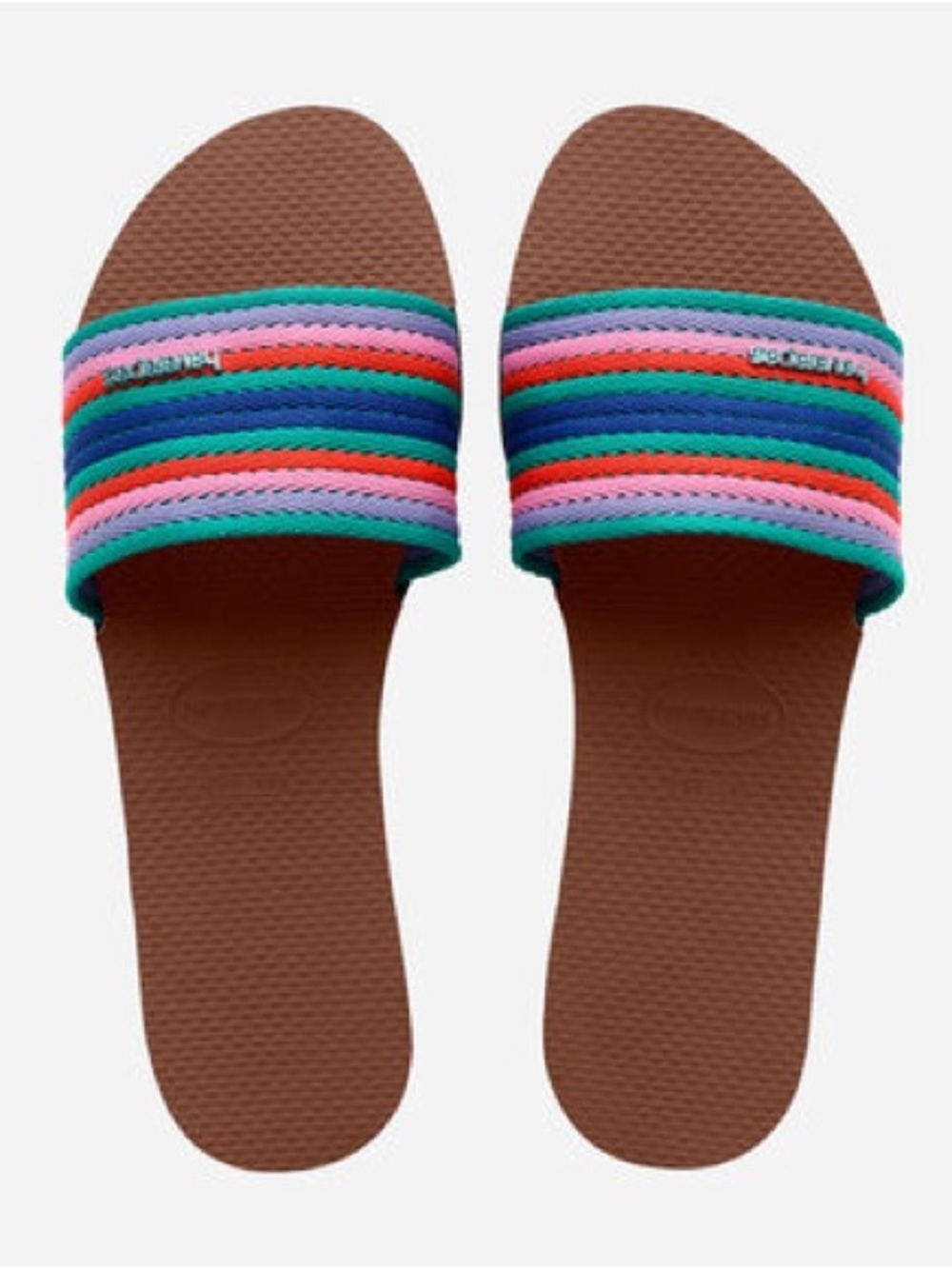 Havaianas Malta Mix Multi Color Blue Red Pink Flat Sandals Size 37-38